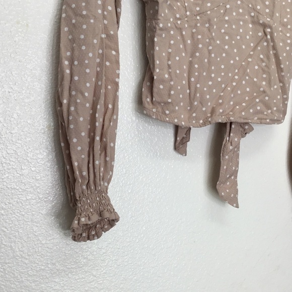 Abercrombie & Fitch Brown Polka Dot Top - Picture 3 of 9